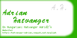 adrian hatvanger business card